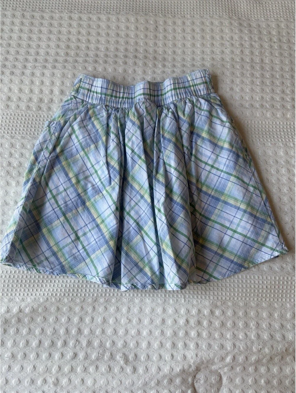 Cherokee Blue Green Plaid Skirt Size 4T Beach Travel